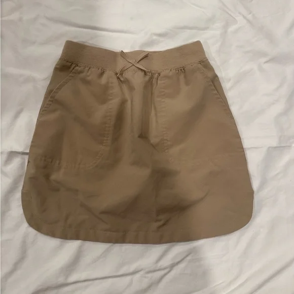 Girls Izod Knit Waistband Skort School Uniform Tan - Picture 1 of 5